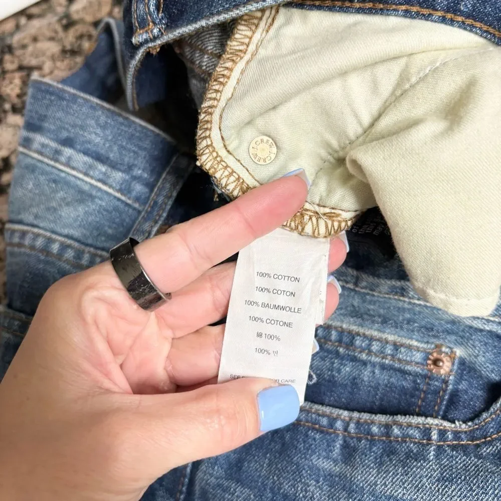 J. Crew Slim Broken In Boyfriend Distressed Women's Jeans Sz 29 100% Cotton